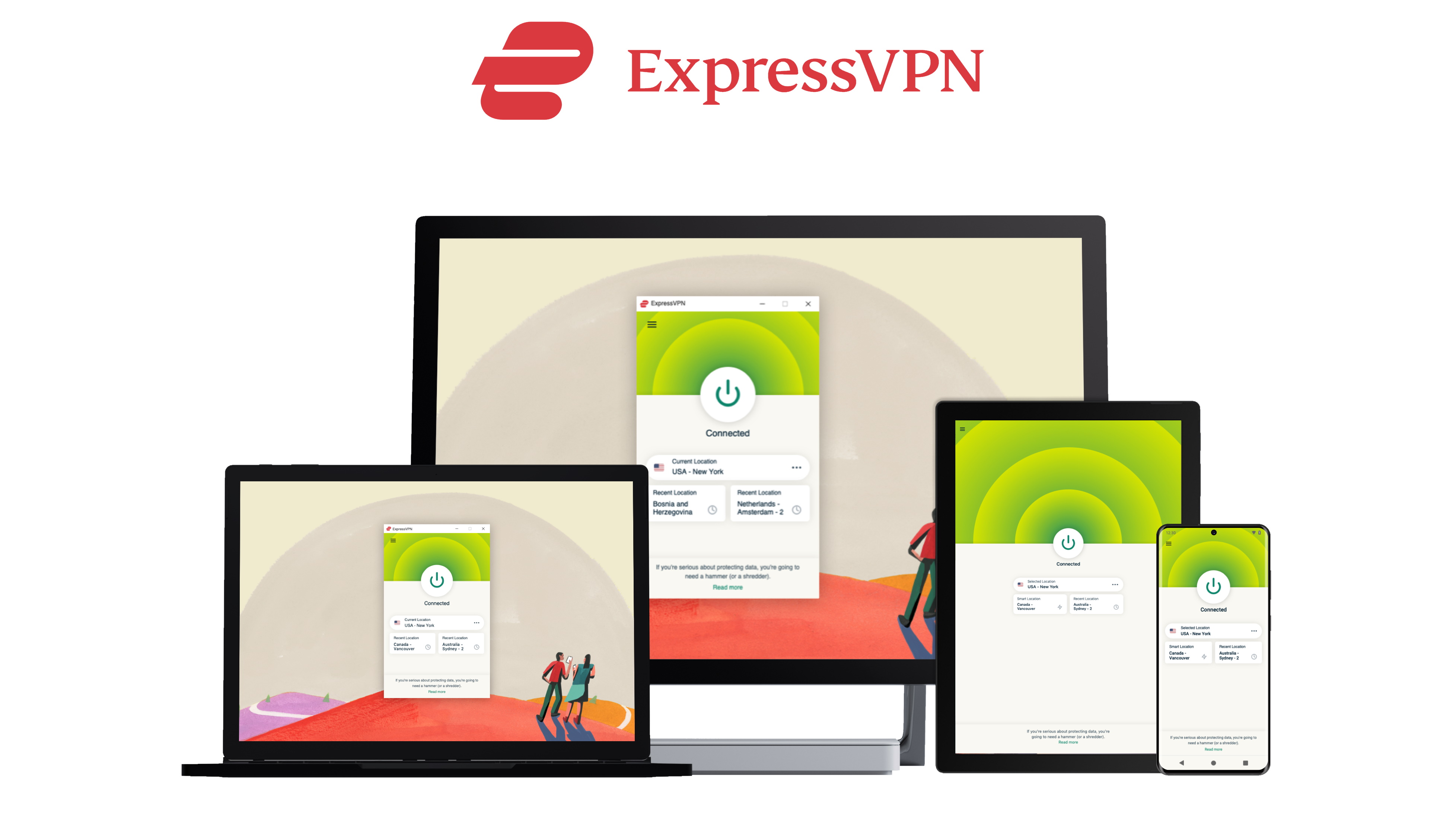 ExpressVPN on a PC, laptop, tablet and phone