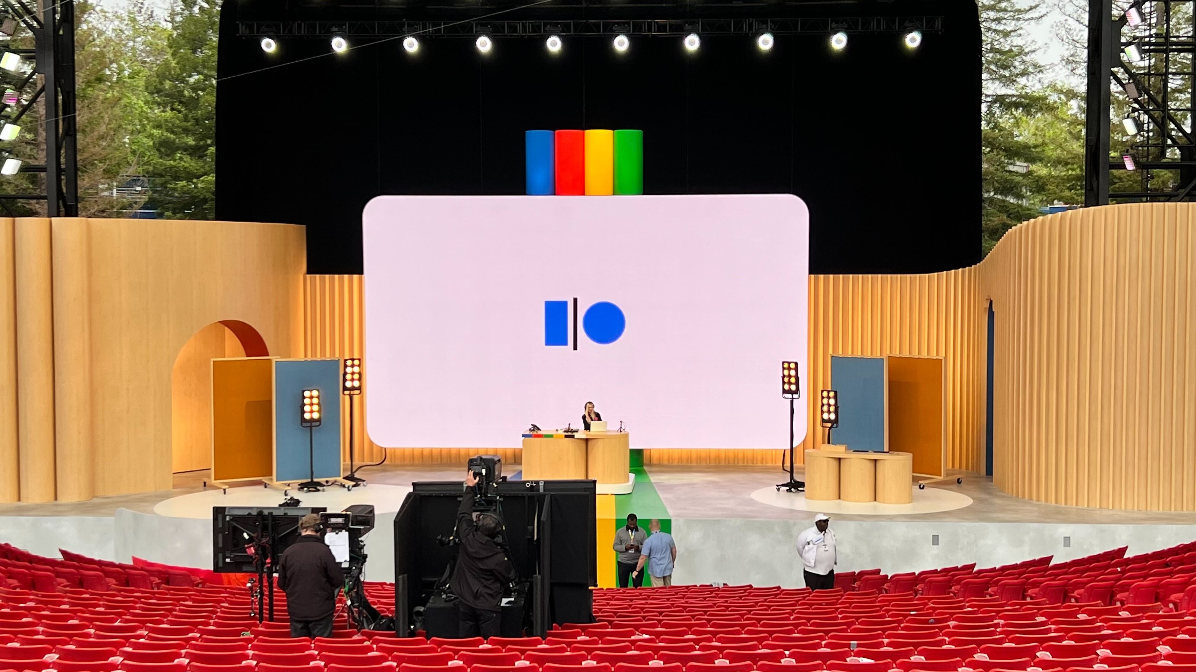 Stage and empty seats at Google I/O 2023