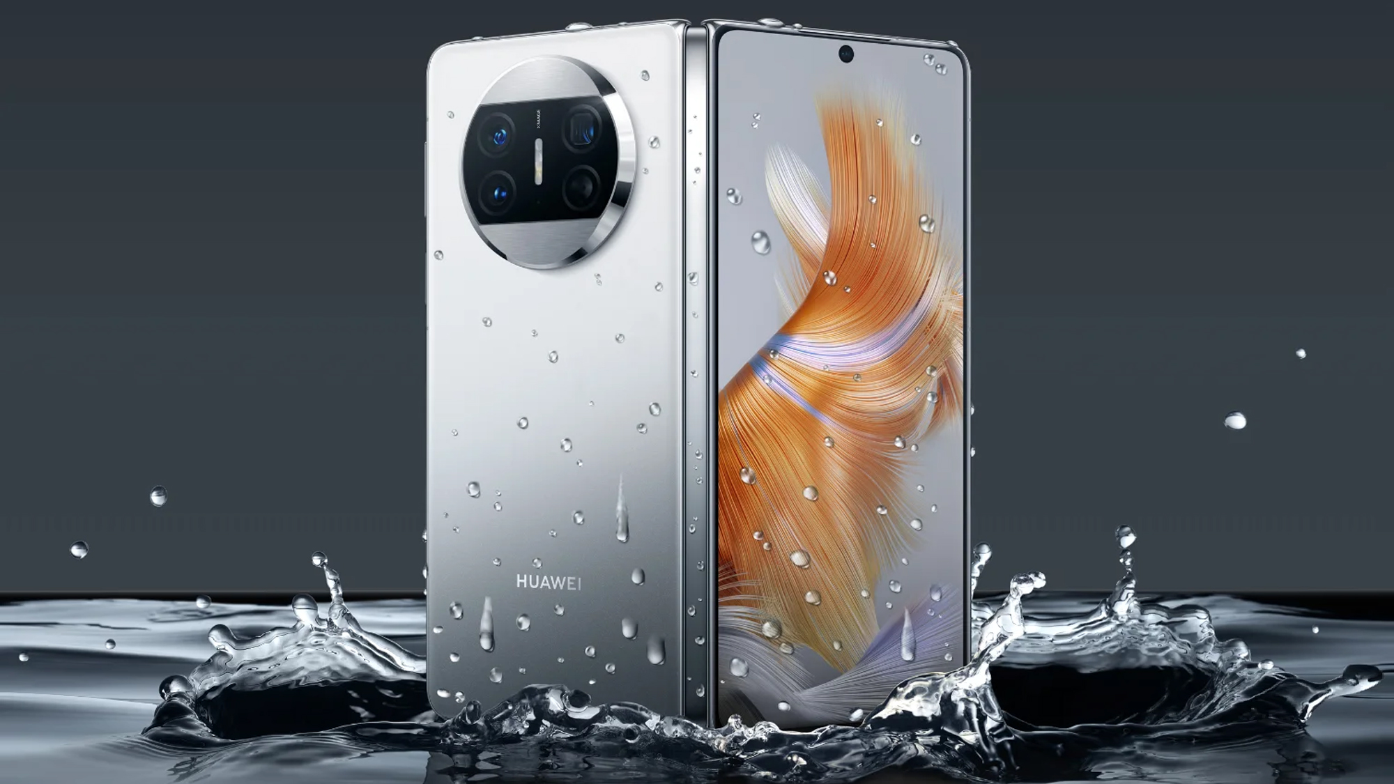 Huawei Mate X3 water splash press image