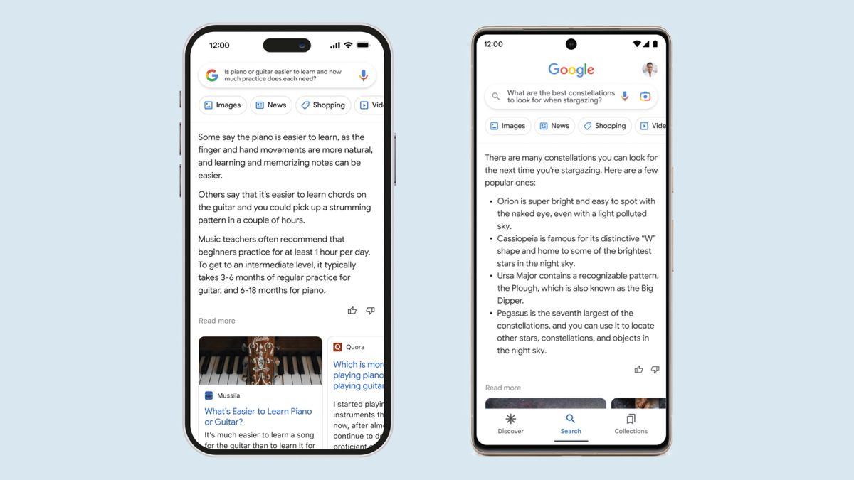 Google Bard being used on a phone