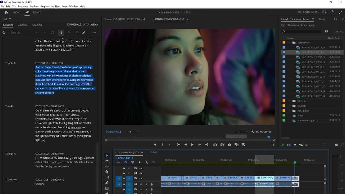 Text-Based Editing on Adobe Premiere Pro
