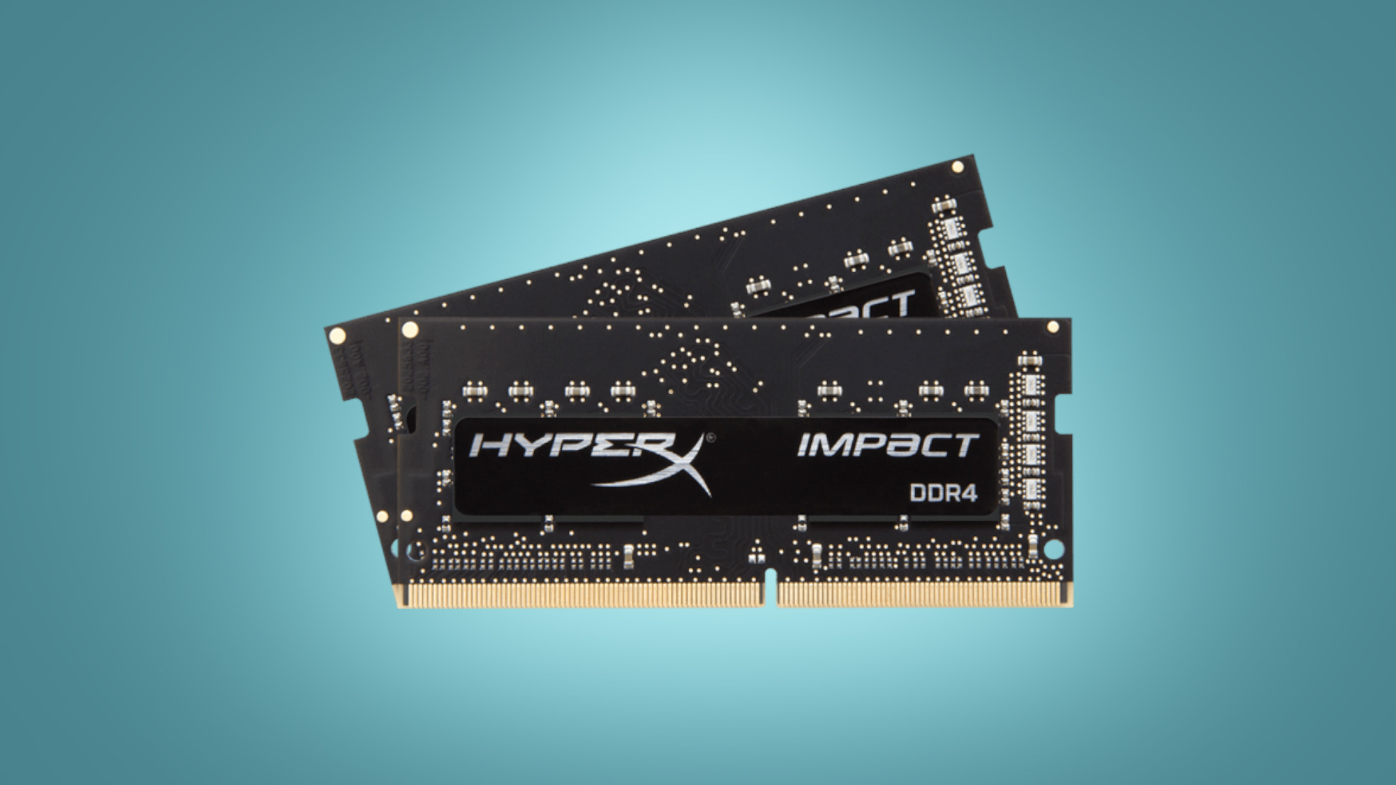 HyperX Impact DDR4 RAM on light blue background