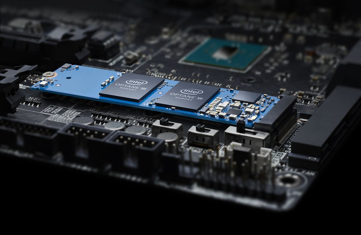 Intel optane drive on a motherboard
