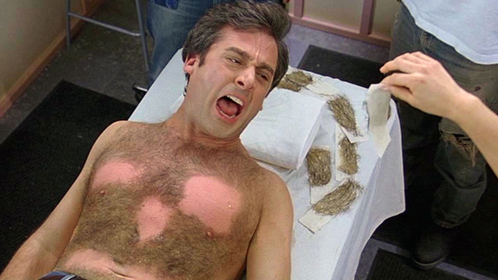 The 40 Year Old Virgin - Steve Carell is on a beauty salon bed
